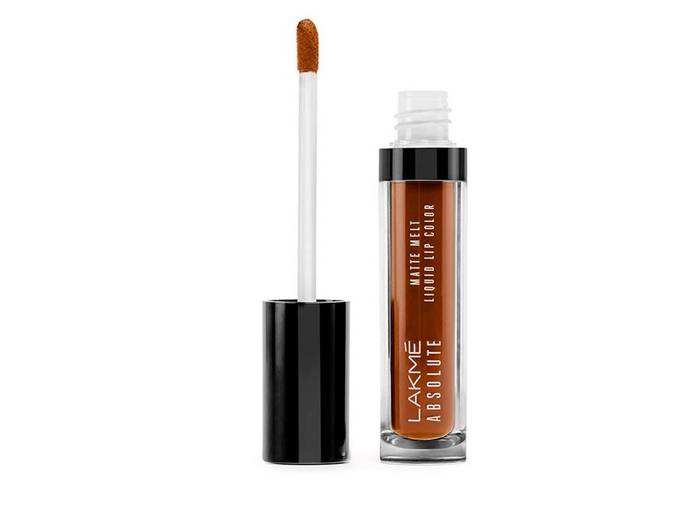 Lakme Absolute Matte Melt Liquid Lip Color, Crushed Caramel, 6 ml