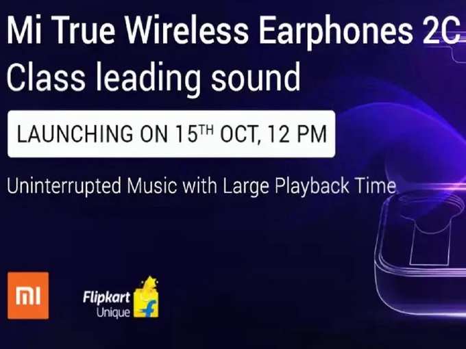 Mi True Wireless Earphones 2C Launch Price 1