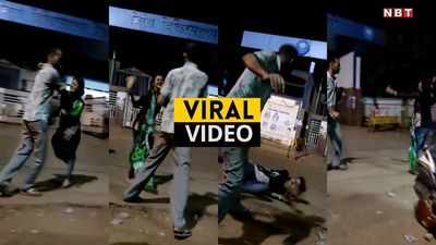 शिवपुरी में लड़की ने नशे में मचाया ग़दर, युवक पर गालियां बरसाते हुए चप्पल से पिटाई का VIDEO वायरल