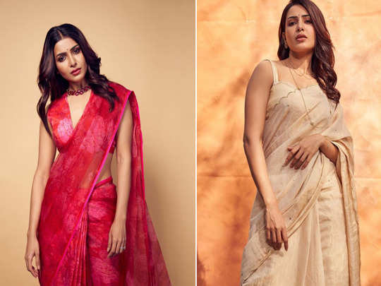 Samantha Akkineni Stylish Blouse,पुरानी साड़ी भी लगेगी नई, अगर उसके साथ  पहनेंगी समांथा अक्किनेनी के ये 5 स्टाइलिश ब्लाउज - samantha akkineni  stylish blouse ideas to make your old ...