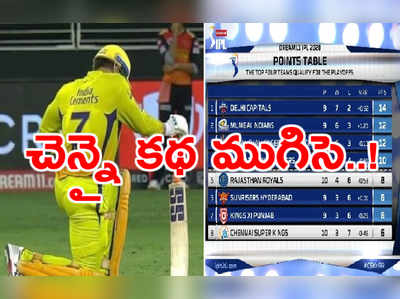 ఐపీఎల్ 2020 పాయింట్ల పట్టిక.. CSK కథ ముగిసె, మరి SRH..?