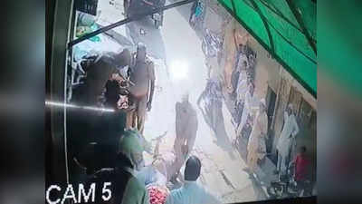 पुलिस की दबंगई...दुकान में घुसकर की दुकानदार की पिटाई, सीसीटीवी में कैद करतूत