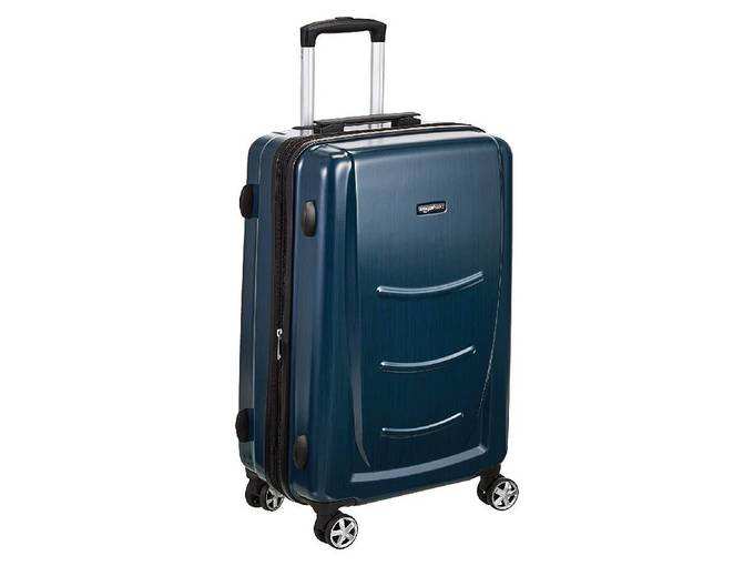 AmazonBasics 28 inch 78 cm Hardshell Check-in Size Suitcase, Navy Blue