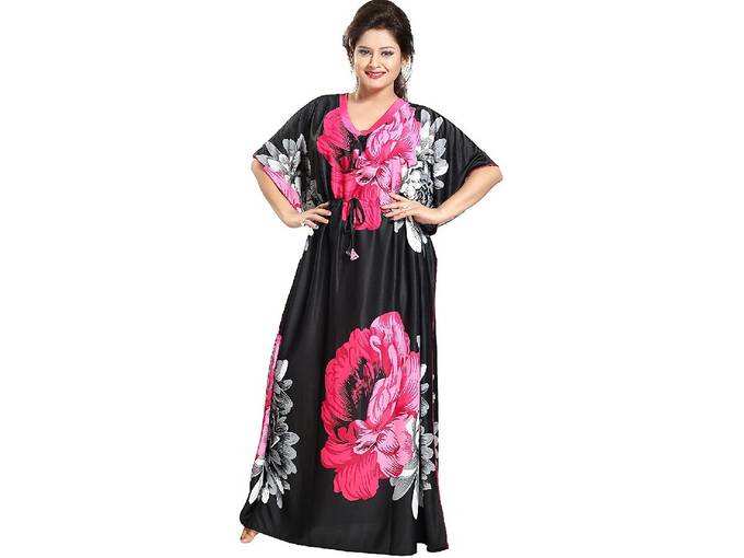 Noty Womens Sarina Floral Maxi Night Gown