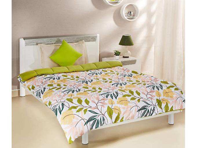 Amazon Brand - Solimo Microfibre Printed Comforter, Single (Autumn Leaves, 200 GSM)