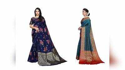 saree on amazon: त्योहारों के लिए 84% तक के डिस्काउंट पर खरीदें खूबसूरत बनारसी साड़ी