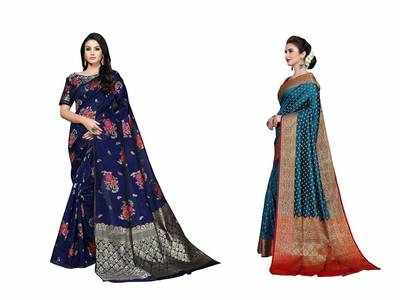 saree on amazon: त्योहारों के लिए 84% तक के डिस्काउंट पर खरीदें खूबसूरत बनारसी साड़ी