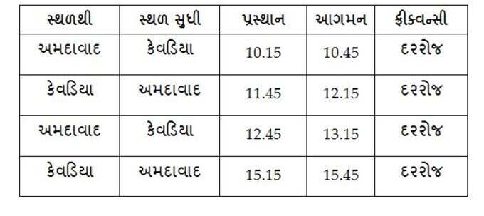 ફ્લાઈડનું શિડ્યુલ