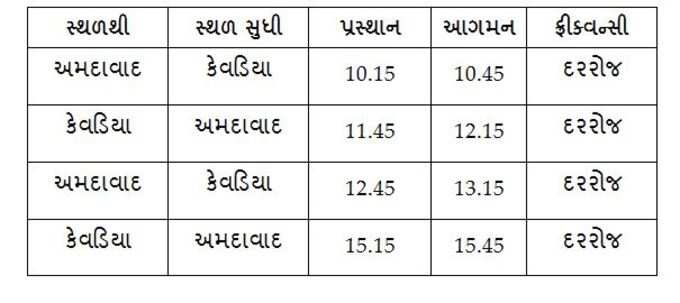 ફ્લાઈડનું શિડ્યુલ