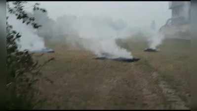 बुलंदशहर में बिगड़ी हवा की सेहत, पराली जलाने वाले 16 किसानों पर एफआईआर