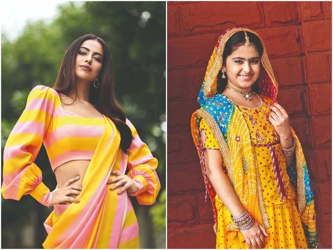 Avika Gor post transformation and (right) as Anandi in &#39;Balika Vadhu&#39;