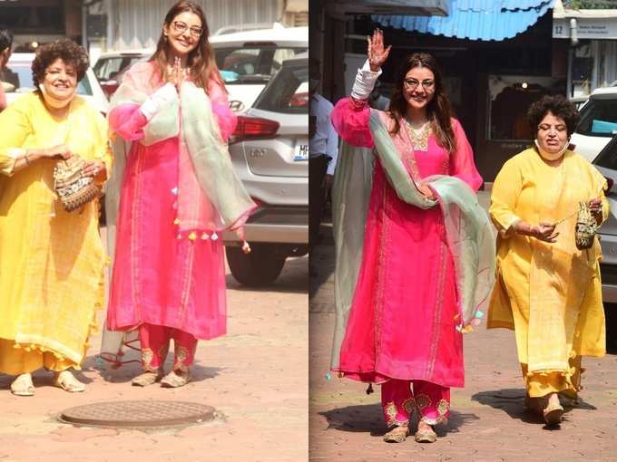 Kajal Aggarwal with her mother