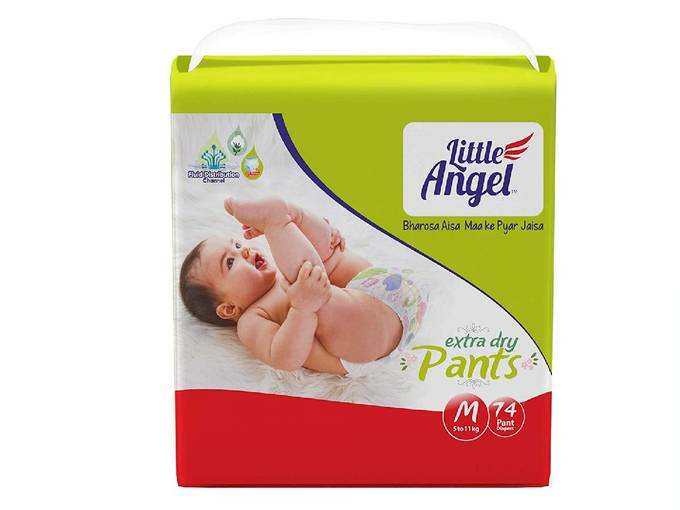 Little Angel Baby Diaper Pants, Medium (74 Count)