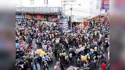 बल्लभगढ़: त्योहार आते ही सड़कों पर बढ़ी भीड़, सोशल डिस्टेंसिंग का नहीं हो रहा पालन
