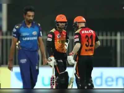 MI vs SRH:வார்னர், சாஹா அதிரடி...ஹைதராபாத் அணி அசத்தல் வெற்றி!