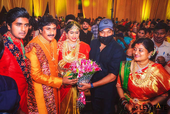 Chiranjeevi at Raghu Kunche daughter&#39;s marriage