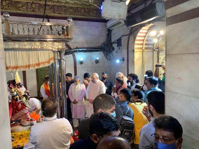 दक्षिणेश्वर काली मंदिर में अमित शाह