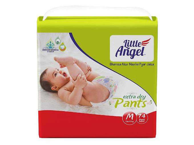 Little Angel Baby Diaper Pants, Medium (74 Count)