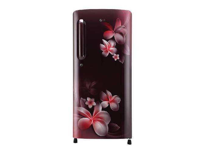 LG 190 L 4 Star Inverter Direct-Cool Single Door Refrigerator (GL-B201ASPY, Scarlet Plumeria)