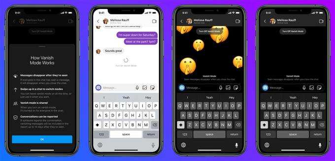 Facebook Messenger Vanish Mode