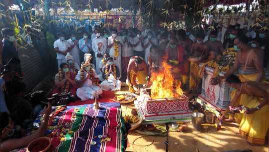 சென்றாய பெருமாள் கோவில் கும்பாபிஷேகம்...முதல்வர் குடும்பத்துடன் பங்கேற்பு