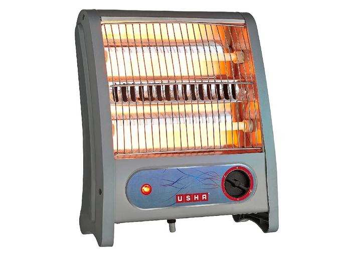 Usha Quartz Room Heater (3002) 800-Watt with Overheating Protection (Ivory)