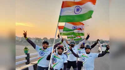 Jammu News: विश्व रेकॉर्ड की रेस,  तिरंगा लेकर दौड़े 415 साइकलिस्ट-धावक...100 किमी चलाई साइकल