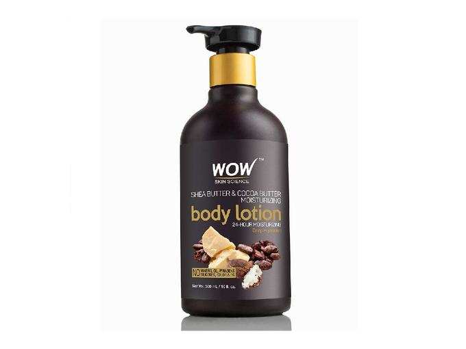 WOW Shea Butter and Cocoa Butter Moisturizing Body Lotion, Deep Hydration, 300ml