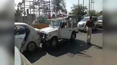 Bhopal : VIP रोड पर एक साथ आ गए कमलनाथ और शिवराज के काफिले, टकराई गाड़ियां