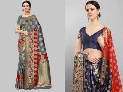 Saree on Amazon : हैवी डिस्काउंट के साथ खरीदें शादी में पहनने के लिए खूबसूरत सिल्क की साड़ियां