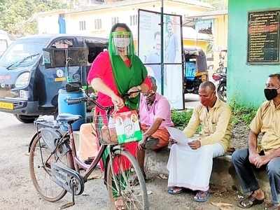 സാബിറയുടെ പ്രചാരണവും സൈക്കിളിൽ തന്നെ! സൈക്കിള്‍ സംസ്‌കാരത്തിൻ്റെ സന്ദേശവുമായി വോട്ട് ചോദിച്ച് ഒരു സ്ഥാനാർഥി