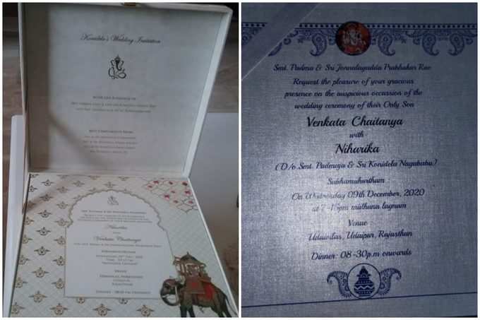 Niharika Chaitanya wedding card