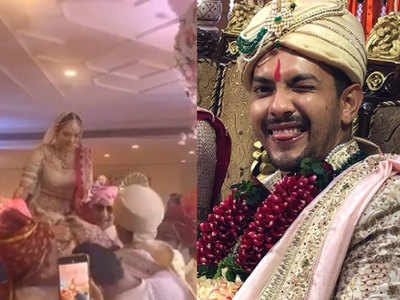 Wedding Pictures of Aditya Narayan: आद‍ित्‍य-श्‍वेता के जयमाल से सात फेरों तक की तस्‍वीरें, वीडियो में द‍िखा ब‍िग बी का पंच