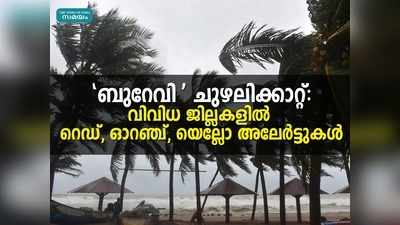 ബുറേവി ചുഴലിക്കാറ്റ്: സംസ്ഥാനത്ത് അതിശക്തമായ മഴയ്ക്ക് സാധ്യത, വിവിധ ജില്ലകളിൽ റെഡ്, ഓറഞ്ച്, യെല്ലോ അലേർട്ടുകൾ