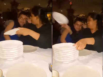 VIDEO: सलमान खान की बहन अर्पिता जब दुबई के रेस्ट्रॉन्ट में तोड़ने लगीं प्लेट्स