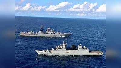 Indian Navy News : पूर्वी हिंद महासागर क्षेत्र में रूस के साथ भारत का दो दिवसीय नौसैन्य अभ्यास शुरू