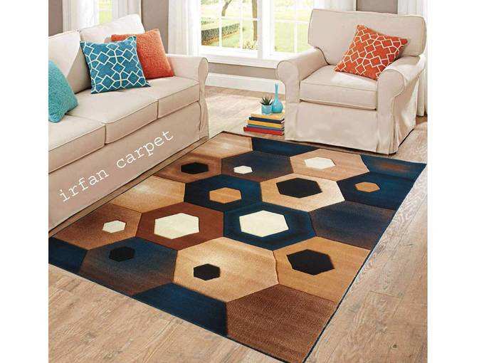 Irfan Carpets Floral Antique Carpet (Blue, Acrylic, 5 X 7 Feet)