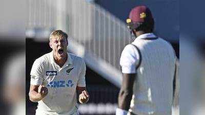 जैमीसन के पांच विकेट, वेस्टइंडीज फॉलोआन की कगार पर