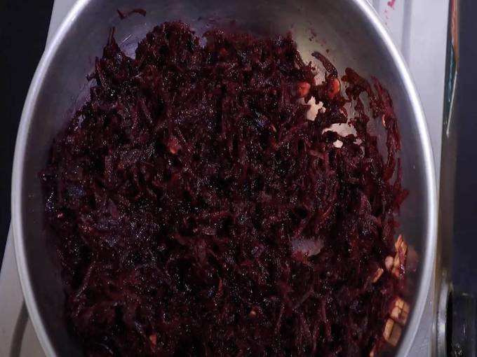 grated beetroot