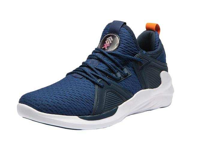 XTEP Men&#39;s Blue Breathable Fabric Upper with Extra Grip Phylon RB Sole Basketball Shoes