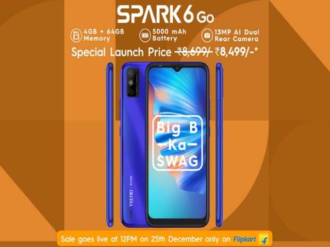 Tecno Spark 6 Go Launch Price Specs India Sale 1