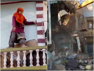 Indore News: हिस्ट्री शीटर के अवैध निर्माणों पर फिर चला प्रशासन का बुलडोजर, परिजनों ने किया हंगामा