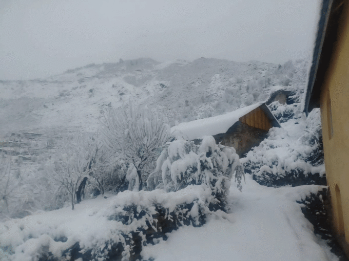 वैष्णो देवी में बर्फबारी