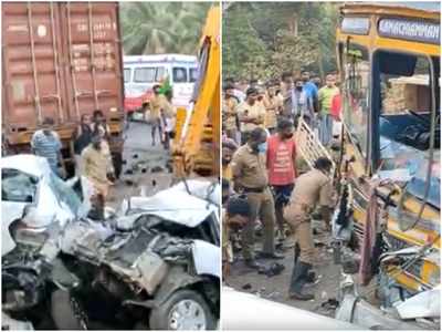 ലോറിയുടെ ബ്രേക്ക് നഷ്ടമായില്ല; നിയന്ത്രണം വിട്ടത് അശ്രദ്ധയാലെന്ന് സംശയം, ഇടിച്ചത് 7 വാഹനങ്ങളിൽ, മരിച്ചത് 3 പേർ... ദൃശ്യങ്ങൾ കാണാം