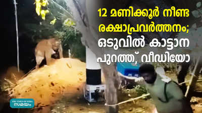 12 മണിക്കൂര്‍ നീണ്ട രക്ഷാപ്രവര്‍ത്തനം; ഒടുവില്‍ കാട്ടാന പുറത്ത്, വീഡിയോ