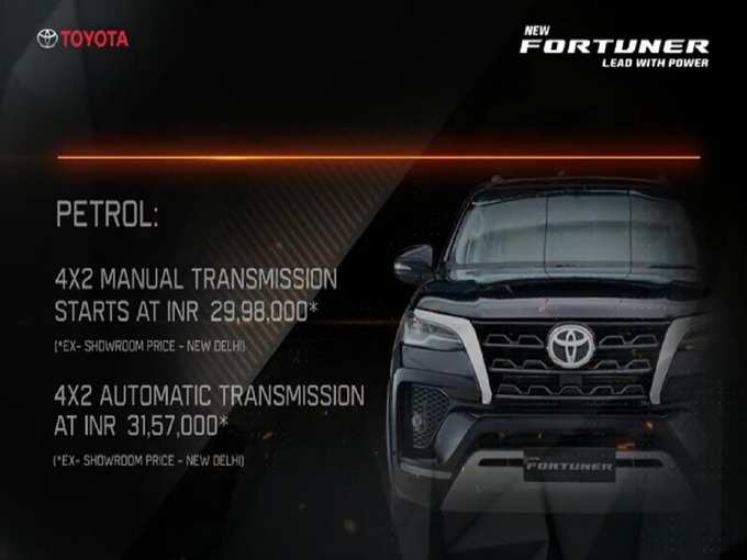 2021 Toyota Fortuner Facelift Launched Price Features 3
