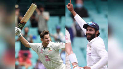 AUS vs IND 3rd Test: दूसरे दिन छाए रविंद्र जडेजा, स्टीव स्मिथ की शानदार सेंचुरी