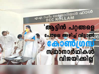 ആട്ടിൻ പറ്റങ്ങളെ പോലെ അഴിച്ച് വിട്ടാൽ കോൺഗ്രസ് സ്ഥാനാർഥികൾ വിജയിക്കില്ല