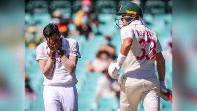 Australia vs India: जसप्रीत बुमराह ने लगाया पूरा दम, जब नहीं मिला किस्मत का साथ तो खुद ही गिरा दीं बेल्स