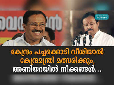 കേന്ദ്രം പച്ചക്കൊടി വീശിയാൽ കേന്ദ്രമന്ത്രി മത്സരിക്കും, അണിയറയിൽ നീക്കങ്ങൾ...